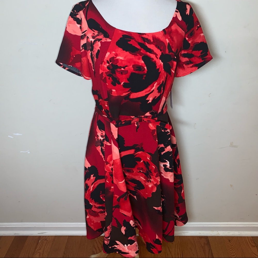 Red and Black Dress